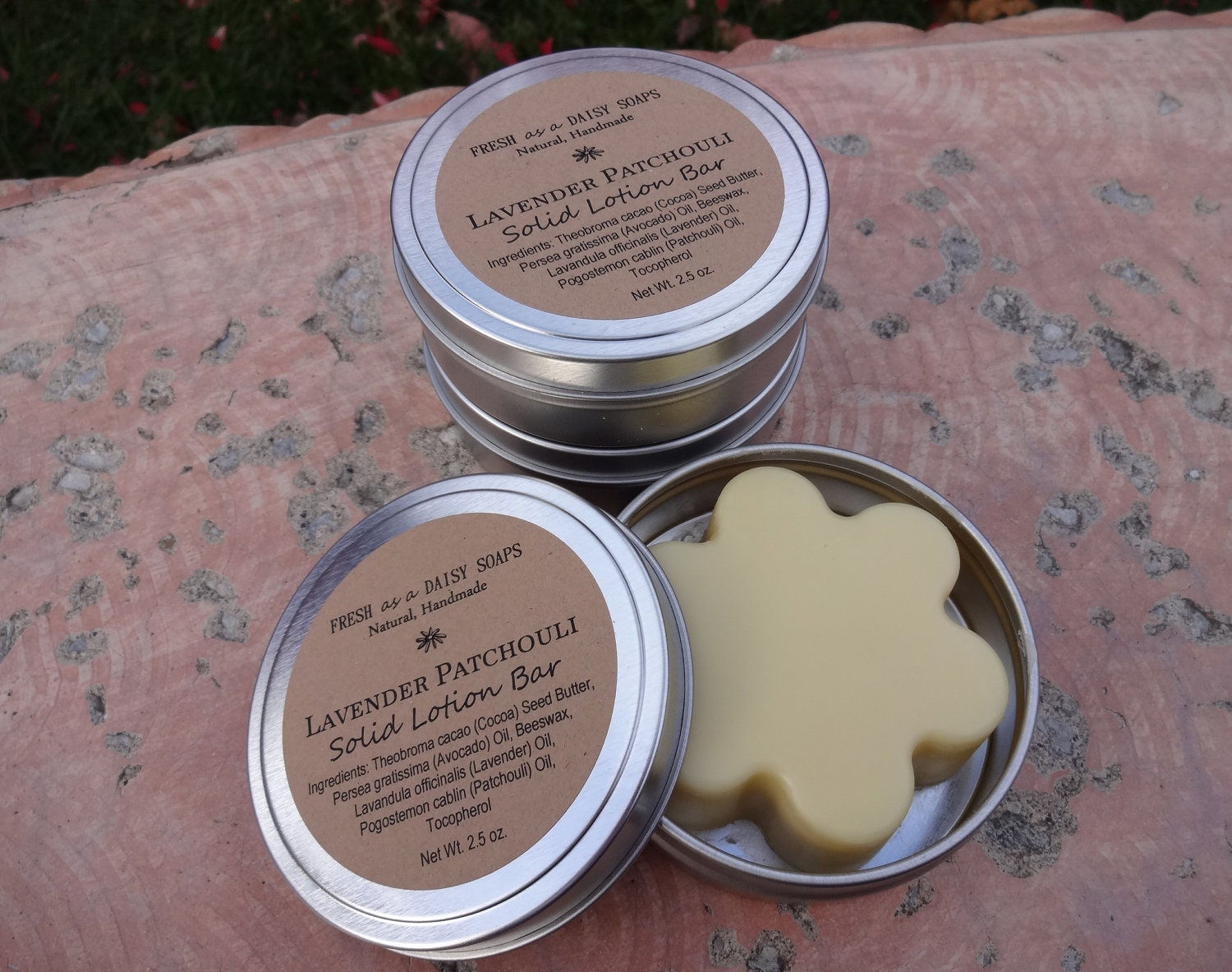 Lavender Patchouli Solid Lotion Bar, 2.5 oz, Natural Hand Moisturizer, You Choose Scent