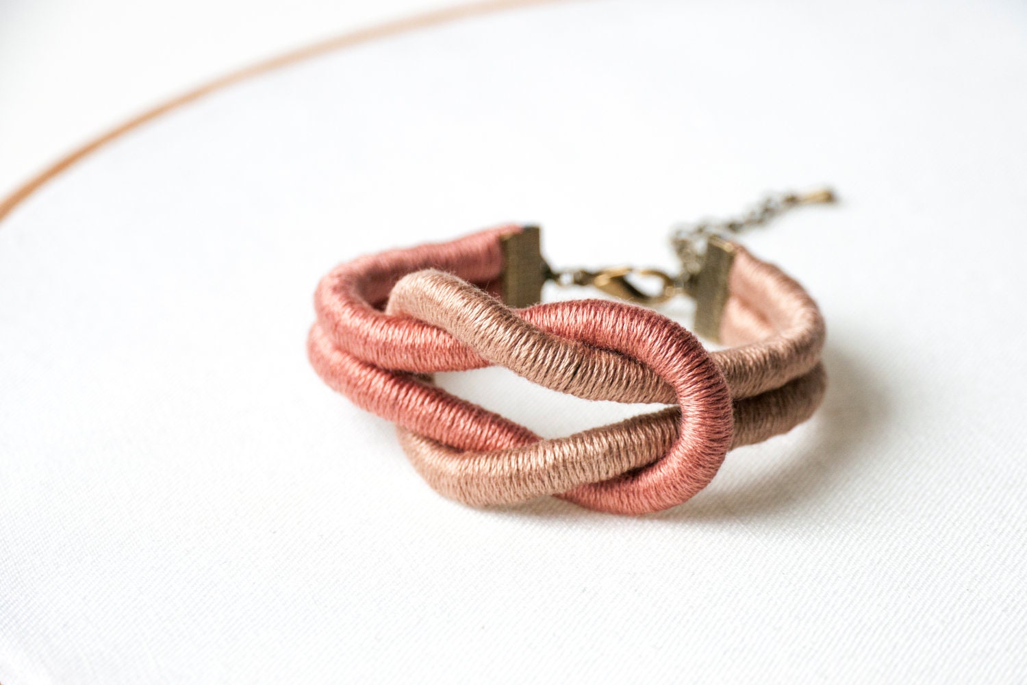 Knot Bracelet Custom Color thread wrapped