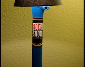 Desk Lamp made from recycled bike parts.