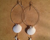 RESERVED: Judd shell & coral earrings