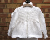 Toddler's Smocked Cardigan Toddler's Quilted Cross-stitch Cardigan Hand-knitted Child's Cardigan