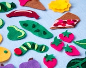 The Very Hungry Caterpillar Felt Story for Flannel Board - Preschool Educational Toy