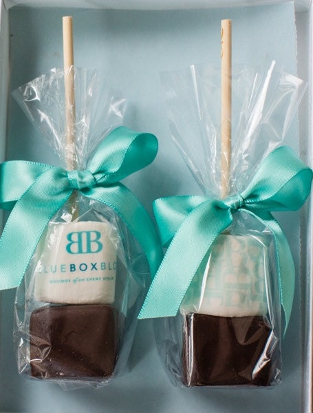 set of 2  Personalized hot cocoa stick Belgian chocolate company logo edible custom client gift holiday party take away