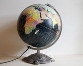 Vintage Replogle Starlight Series Globe Lamp - Lighted Globe