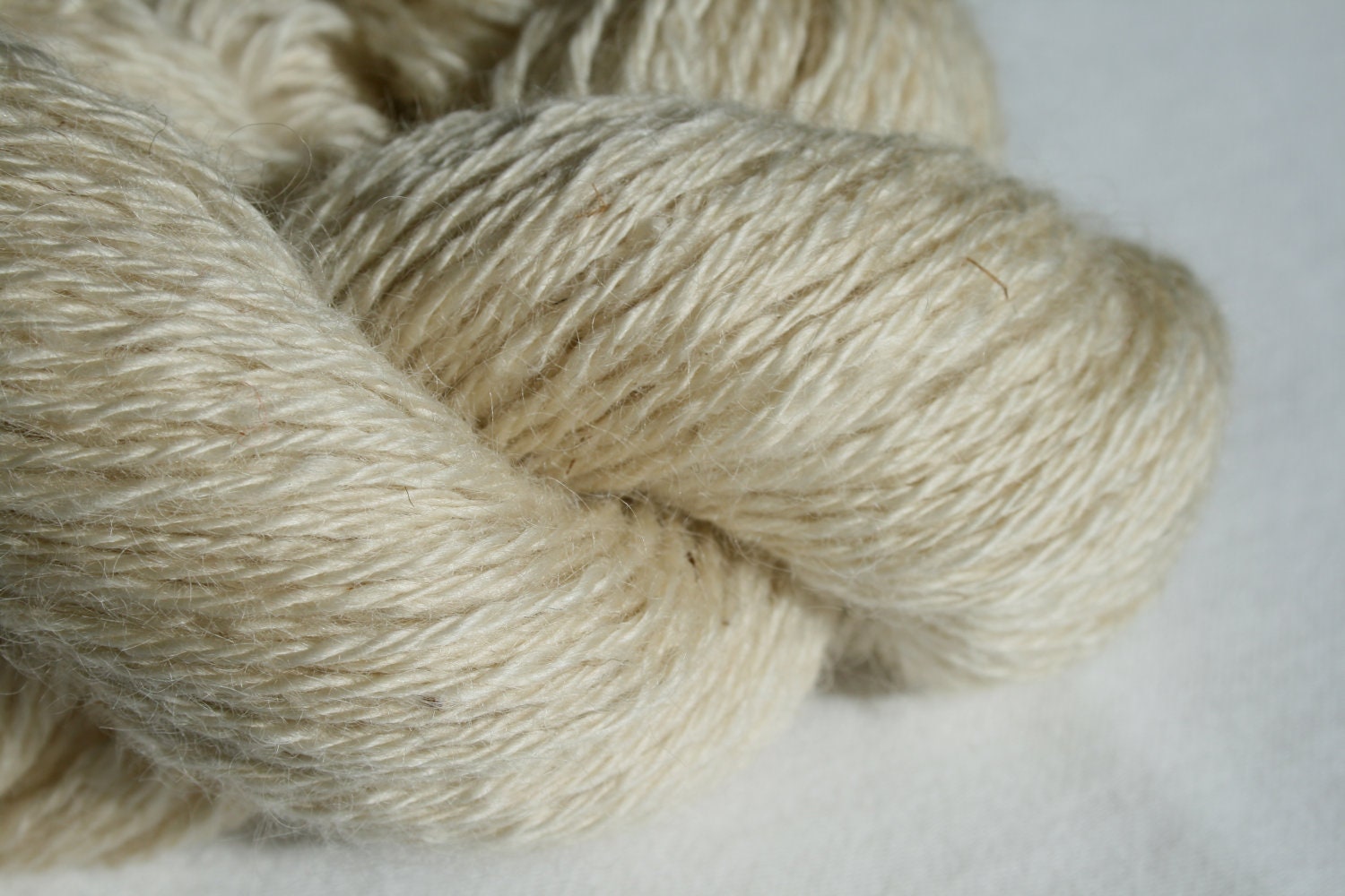 100% Leicester Longwool wool - sport wt. - Natural Ivory