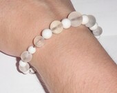 Classic Quartz & White Jade Gemstone Bracelet