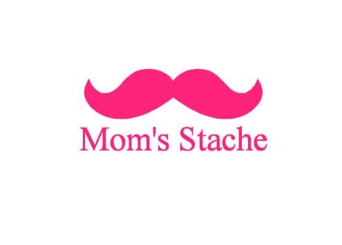 Personalized Mustache Decal - Mom's Stache - Hot Pink - Vinyl