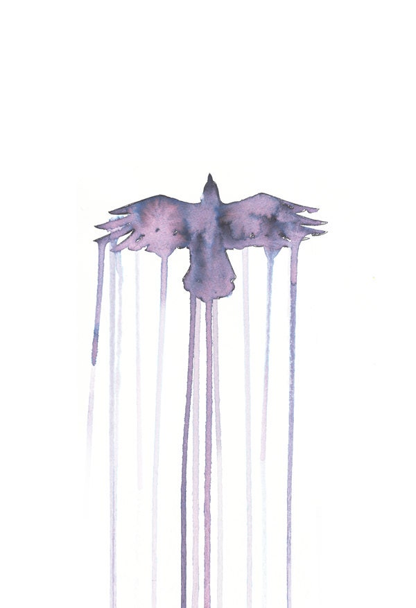 Bird in Flight -- 11 x 17 Watercolor Print