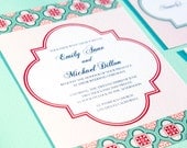 Spanish Tiles Wedding Invitation Suite