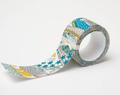 Sticky Adhesive Fabric Tape, Japanese Washi Tape - My Little Star Blue, Tana Lawn, Liberty Print