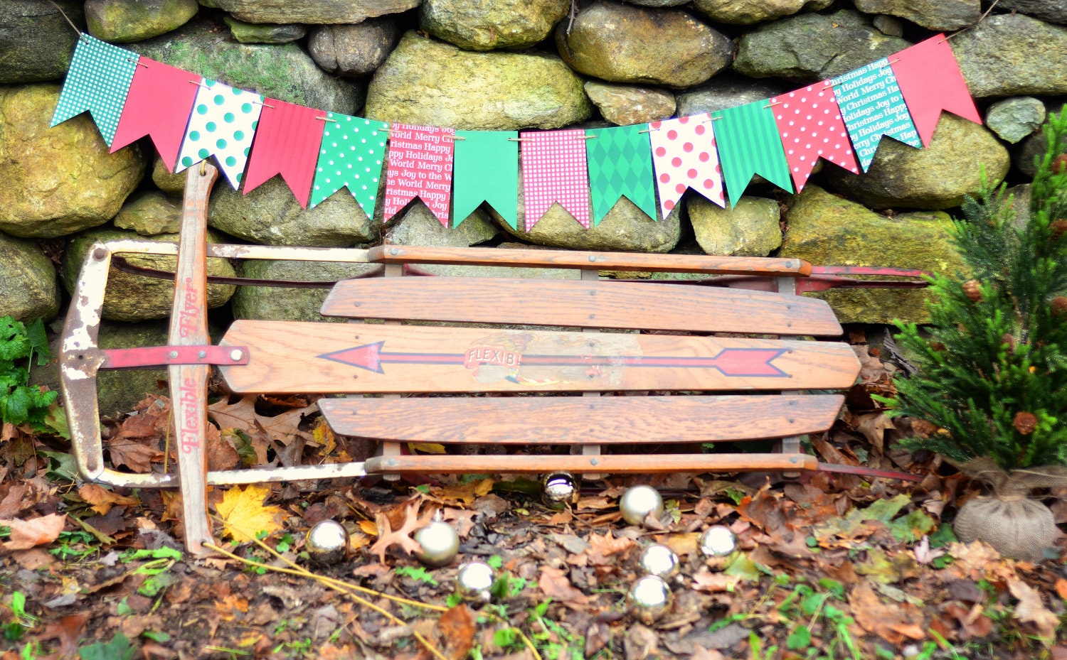 Christmas Banner MERRY CHRISTMAS Decoration