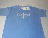 Girls Rock Rhode Island Light Blue Logo Tshirt - Youth S