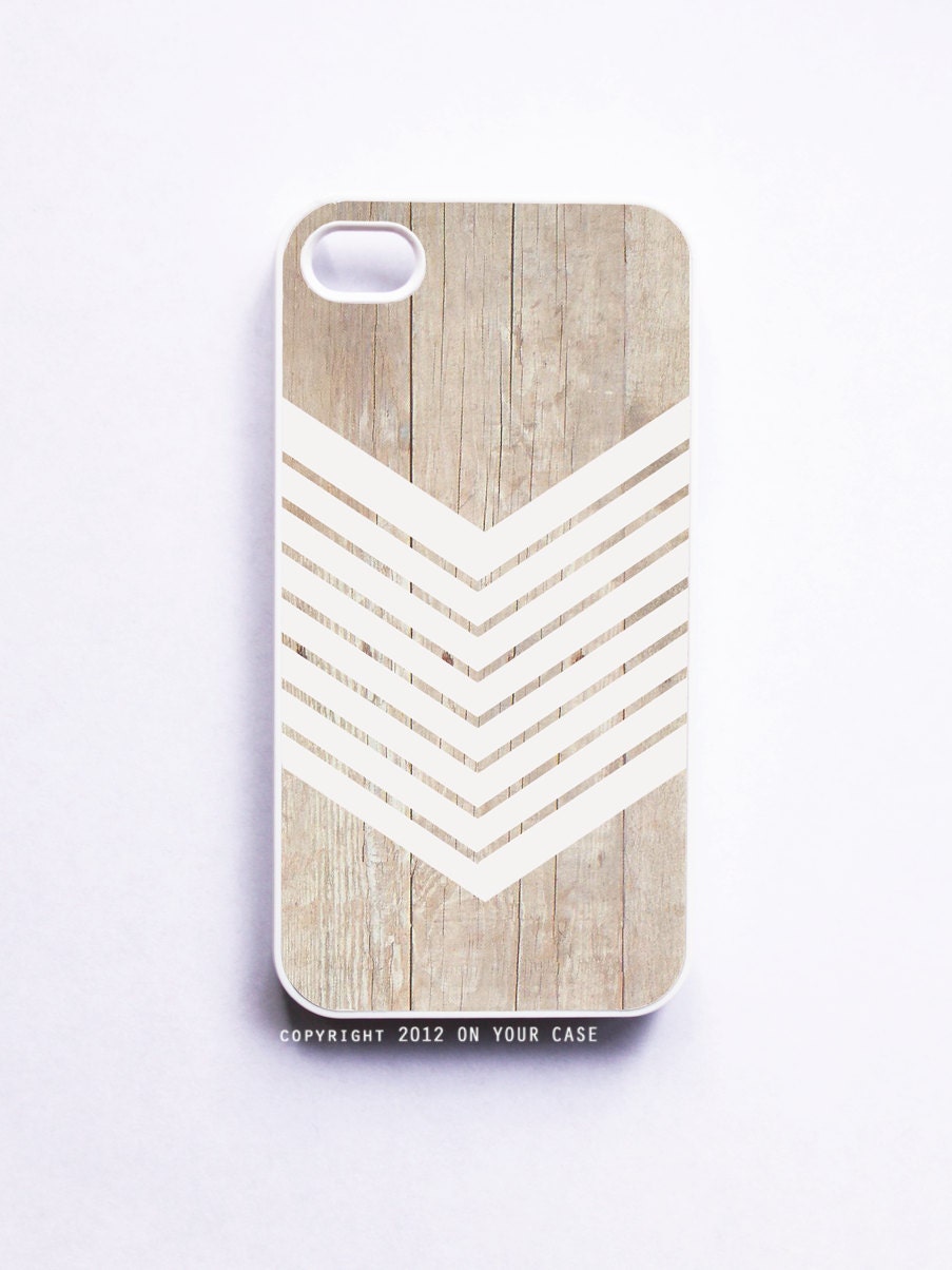 iPhone 4 Case Wood Geometric White Minimalist