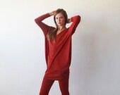 Brick red tunic , Oversize tunic