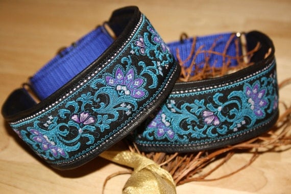 Leather collar martingale width 55 cm by Ilovedogdesign on Etsy