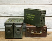 Vintage Industrial Ammunition Box -- Industrial Military Storage Box