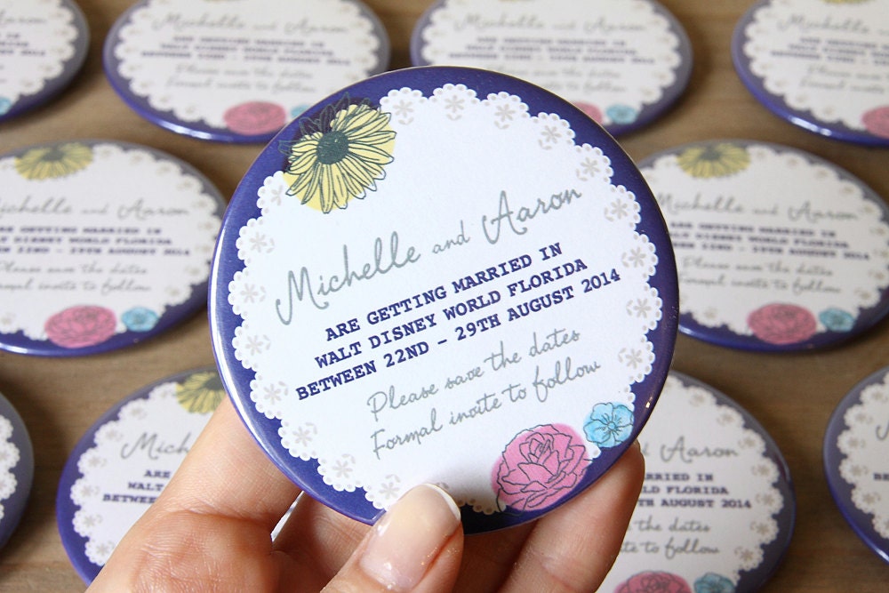 SUNFLOWER FLORAL design - Save the Date Magnets