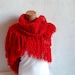 Crochet Lace Shawl Red. Wrap Shrug. Red Shawl. Rubby Shawl. Womens Accessory. Red Checkers Shawl, Capelet, Poncho