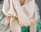 NUDE PASHMINA SCARF. Pashmina Shawl. Pashmina. Wedding favors. Bridesmaids gifts. Bridal Shawl