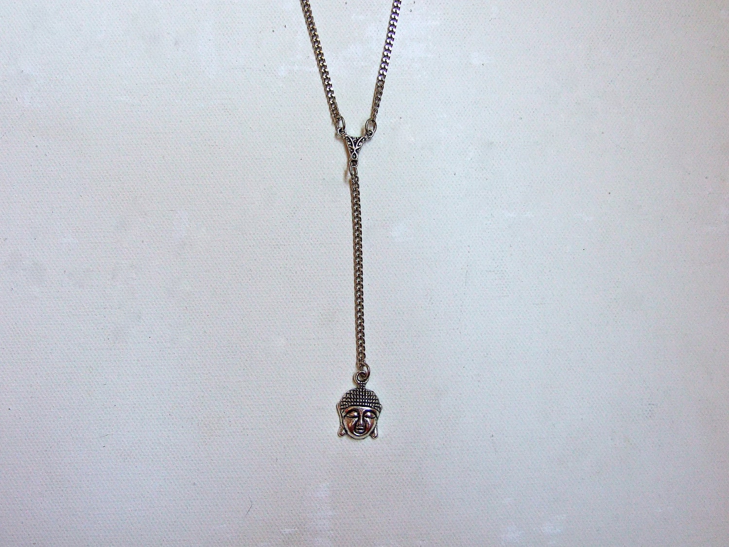 Silver Buddha Head Chain Rosary.