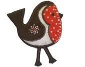 Iron on Applique Patch Robin Bird