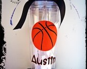 Customized Basketball Team 20oz Acrylic cup w/straw