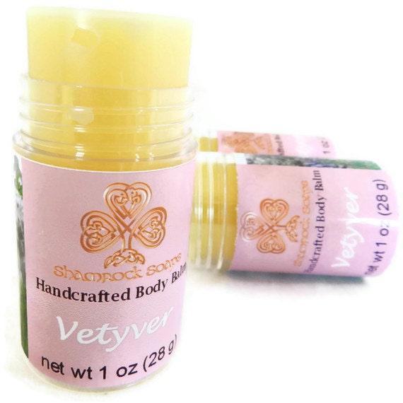 Handcrafted body balm - VETYVER - solid lotion bar - natural lotion stick