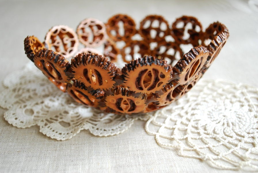 Bowl/candle holder-Nuts-Handmade eco friendly-Home decor,kitchen,candle holder-Outdoor wedding-Rustic