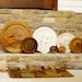 Enormous 17 Inch Wooden Button - Pottery Barn Style Wall Decor - Giant Wood Button - Huge Button - Big Button