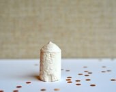 Pigeonnier Little Clay House -Unglazed Porcelain Miniature House Sculpture France