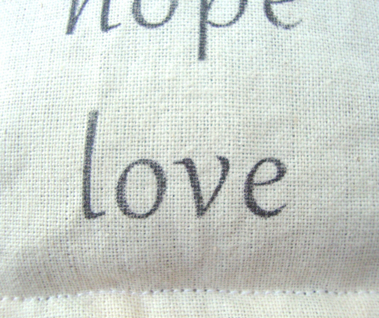 Handmade Lavender Sachet, Cotton Muslin - Faith, Hope, Love