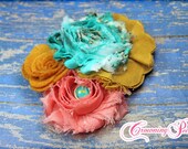 Mustard, Coral, Turquoise Headband, Hair Bow, Hair Accessory, Baby Girl Hair Piece, Infant Headband, Brooch, Mint Green, Hair Clip, Hair Bow