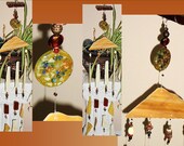 Creamy Cappuchino-Moka-Java Orgone Feng Shui Glass & Crystal  Wind Chime