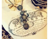 Custom Sillhouette Wax Seal Necklace ONE Initial and ONE Sillhouette