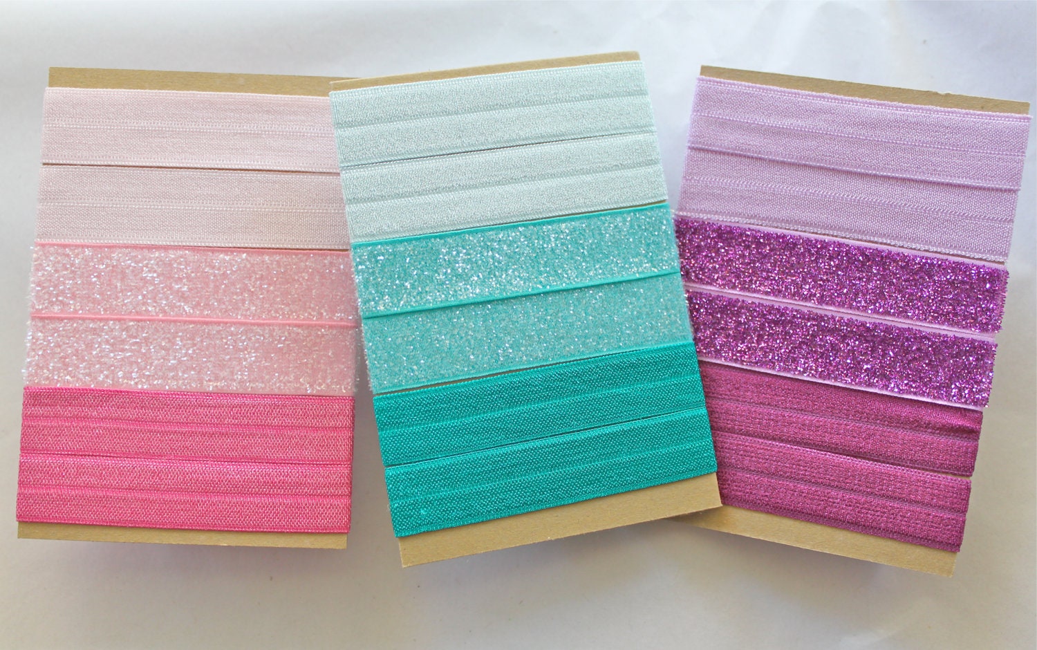 Ombré Glitter Hair Tie Set:  Choose One