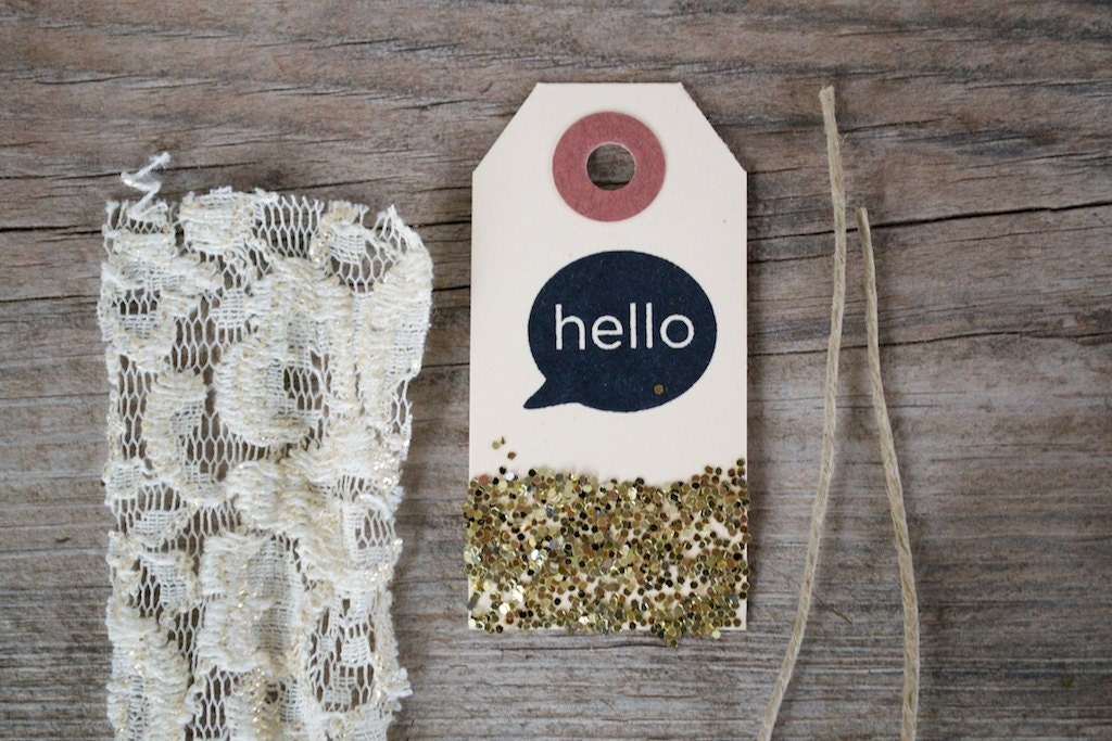 HELLO stamp - speech bubble series - 1 x 1"