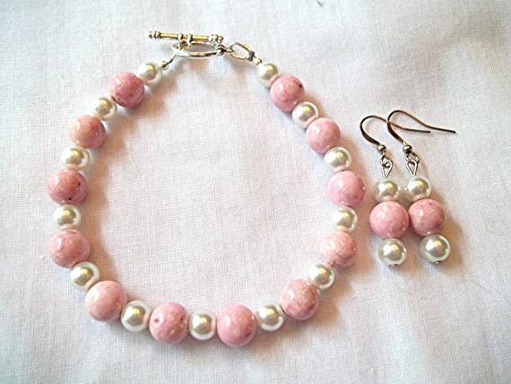 Pretty in Pink Bracelet & Earring Set