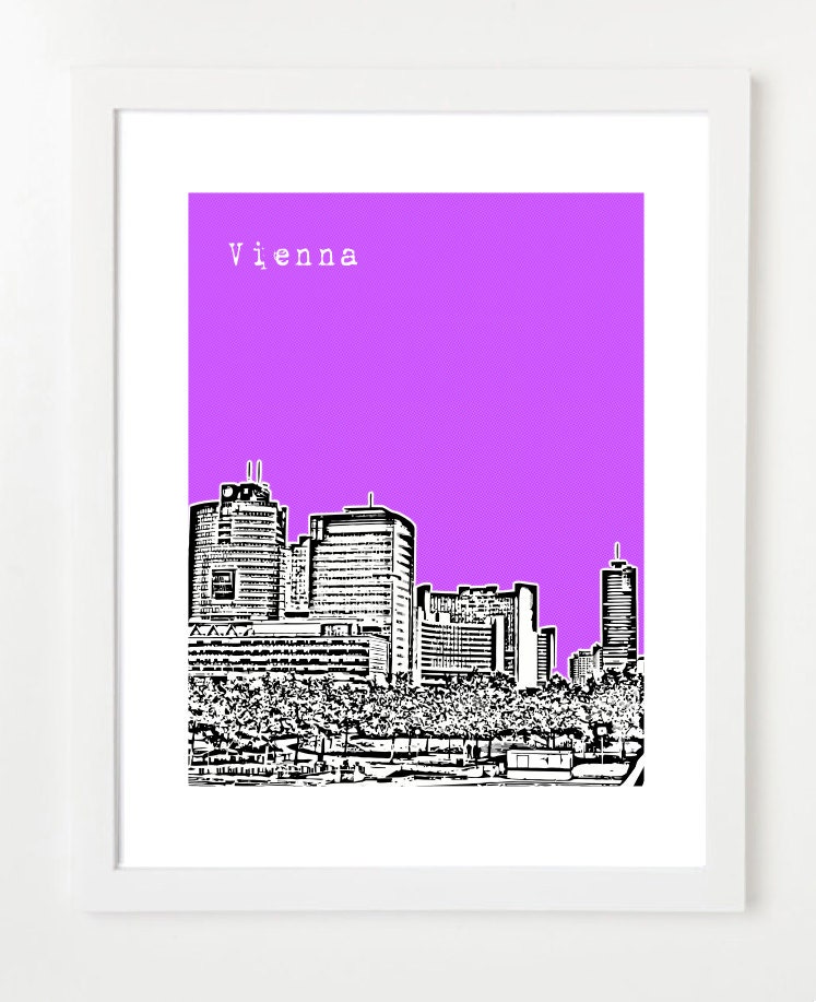 Vienna Austria Skyline Art Print - City Poster - 8x10