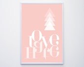 Affiche A4 - Illustration imprimée "Love Hate"