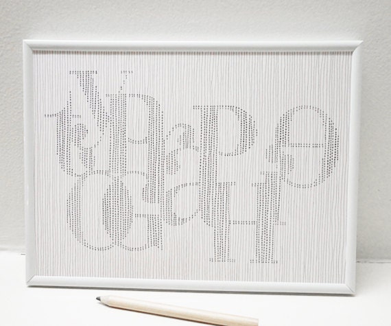 Affiche A4 - Illustration dessinée "Typographie"