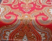 Custom Size Casual to Formal Reversible Table Runner - Tasteful white cotton by day and elegant large-scale paisley by night
