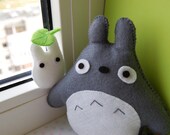 Totoro and Mini  Totoro felt plushies