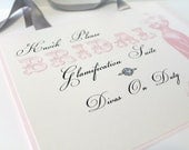 Bridal Suite Door Hanger Sign for Getting Ready on Wedding Day Bridal Party Blush Pink Silver Crystal Rhinestone - Customizable Il_170x135