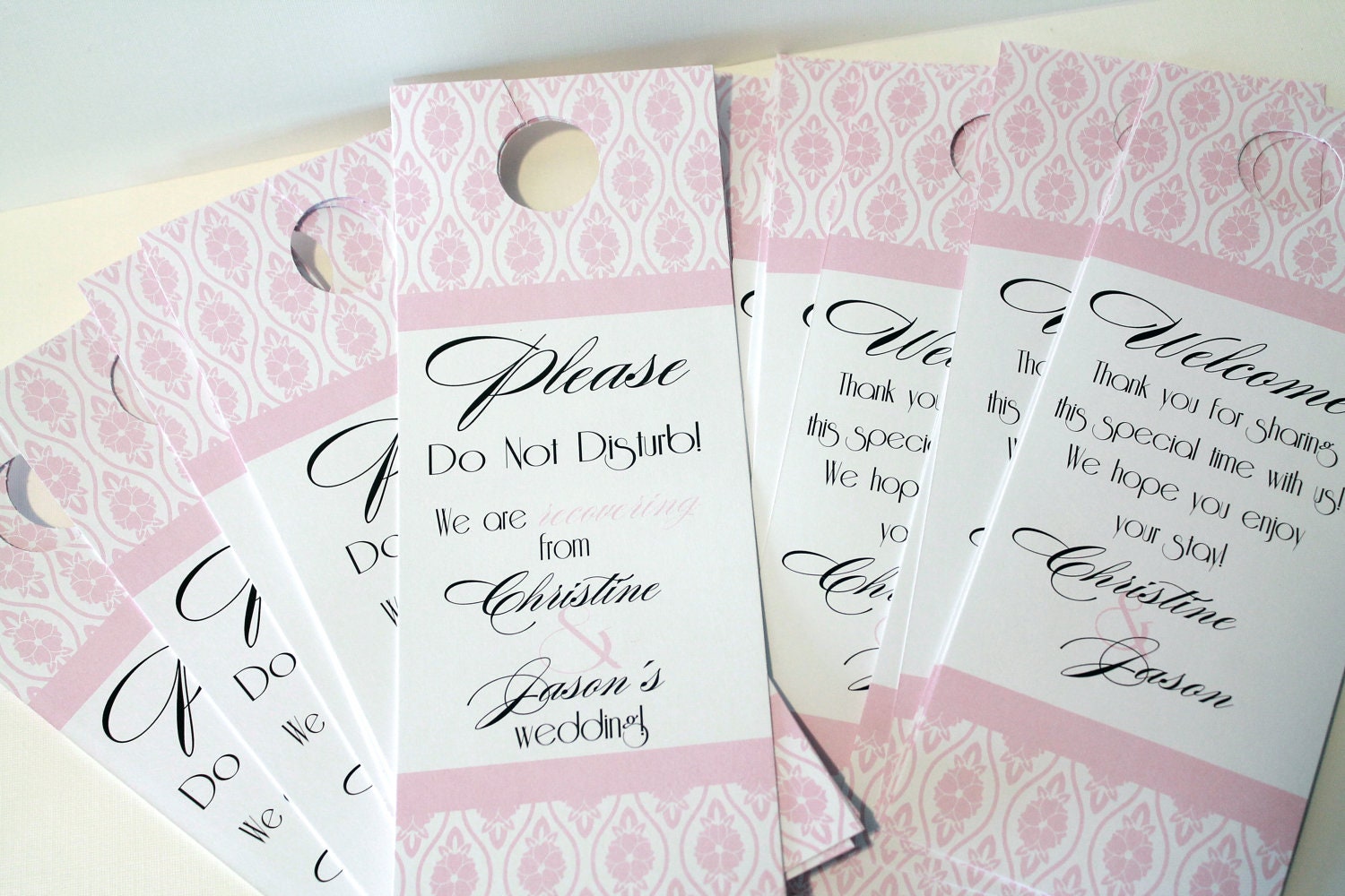 Set of 20 Wedding Door Hangers for Out Of Town Guests Hotel Bags Custom Il_570xn