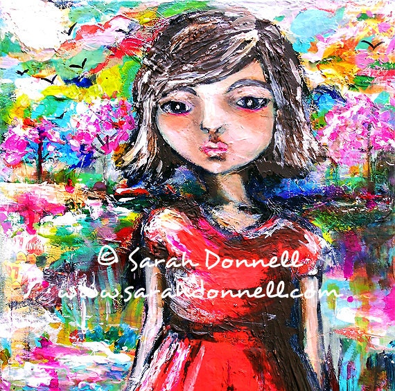 A4 Print Wall Art Decor Original Abstract Artwork Illustration Mixed Media Girl Woman Painting Digital Paper Glicee Australian Artist