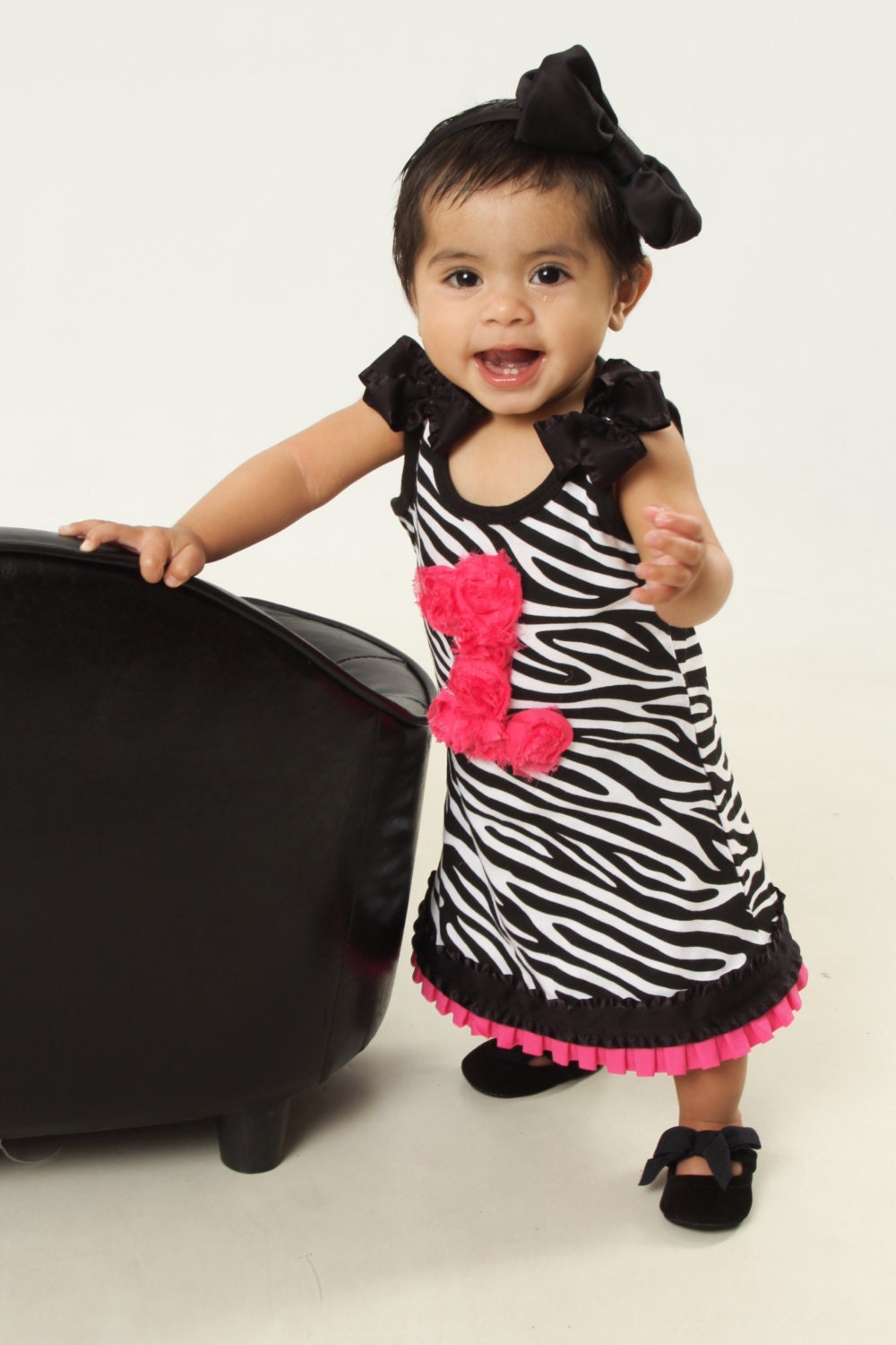 Adorable Zebra print girls 1st 2nd 3rd 4th birthday dress other color available