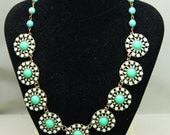 bubble necklace,beadwork necklace,Beaded Jewelry,bib necklace,statement necklace,turquoise necklace,wedding necklace with chain