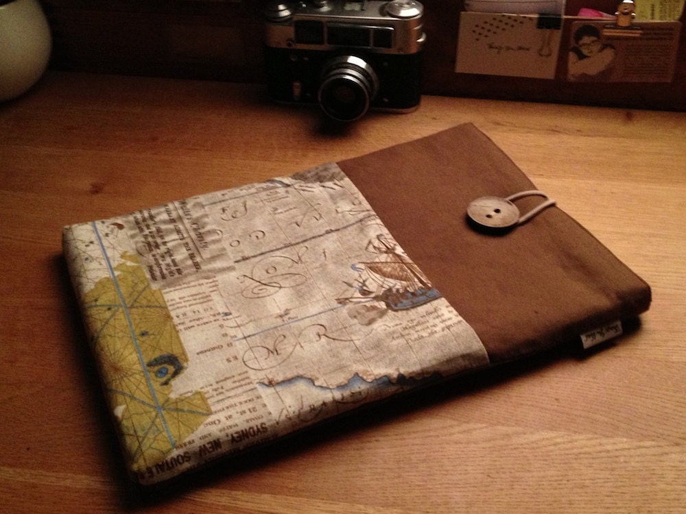 Laptop 11 inch sleeve, Macbook air 11 inch sleeve, Macbook Case Cover, Laptop Bag with world map printing - "World Map"