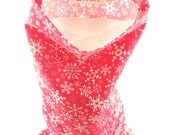 Microwave Corn Bag, Heating Pad, Handmaid Corn Sack, Washable cover,  Snowflake on Red