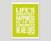 Inspirational Quote Art Print Custom Colors Victor Hugo Quote Poster Inspiration 8x10 Art Print
